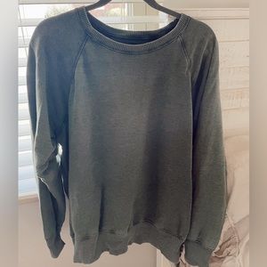 oversized olive green aerie pullover